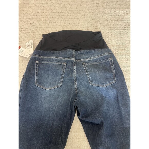 Ingrid & Isabel Maternity Jeans Skinny Over the Belly Dark Blue Wash Sz 12 - Picture 7 of 8